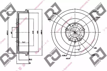 Тормозной барабан DJ PARTS BR1069